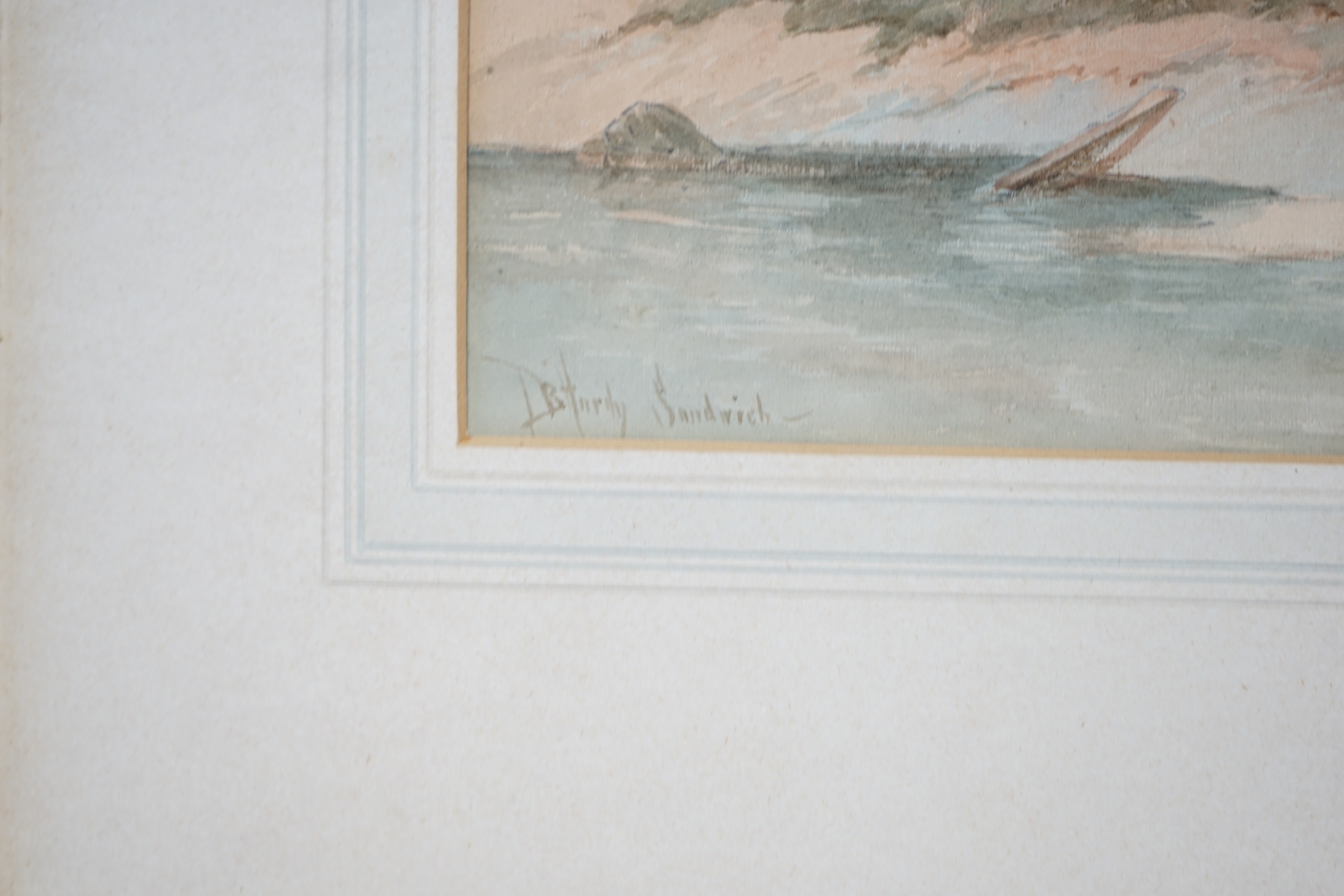Thomas Bush Hardy (1842-1897), watercolour, 'Sandwich', signed, 28 x 44cm, unframed